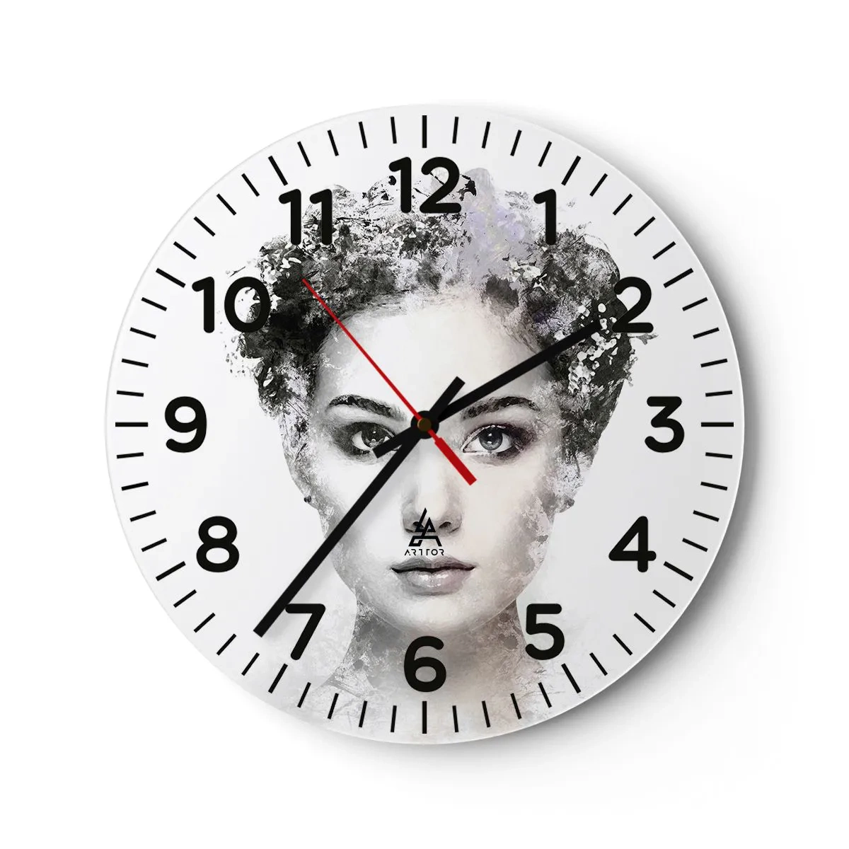 Horloge murale - Pendule murale - Un portrait extrêmement stylé - 30x30 cm