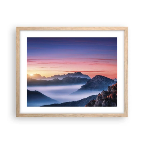 Affiche dans un chêne clair - Poster - Au-dessus des vallées - 50x40 cm