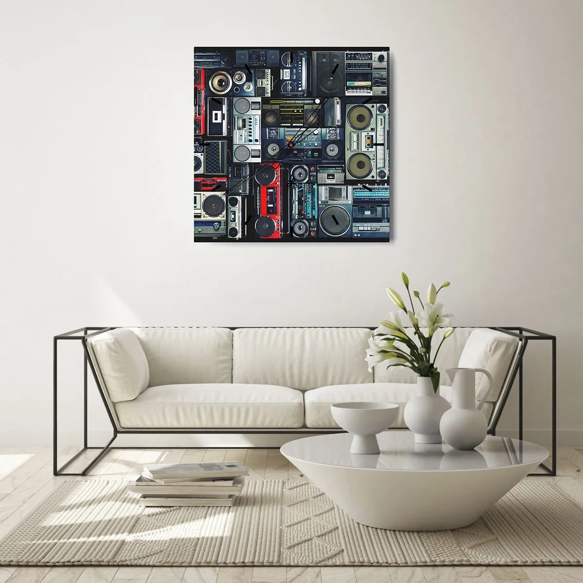 Horloge murale - Pendule murale - Nostalgie des années 80 - 40x40 cm