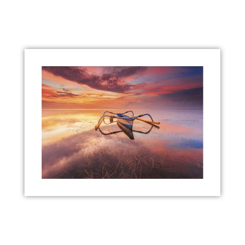 Affiche - Poster - Le calme d'une soirée tropicale - 40x30 cm