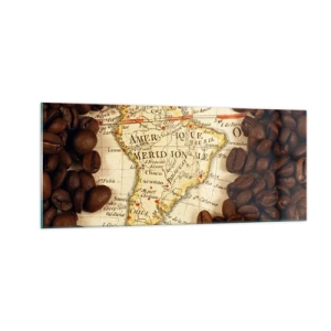 Impression sur verre - Image sur verre - D'où vient le meilleur café ? - 100x40 cm