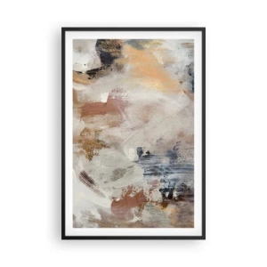 Affiche dans un cadre noir - Poster - Abstraction brumeuse - 61x91 cm