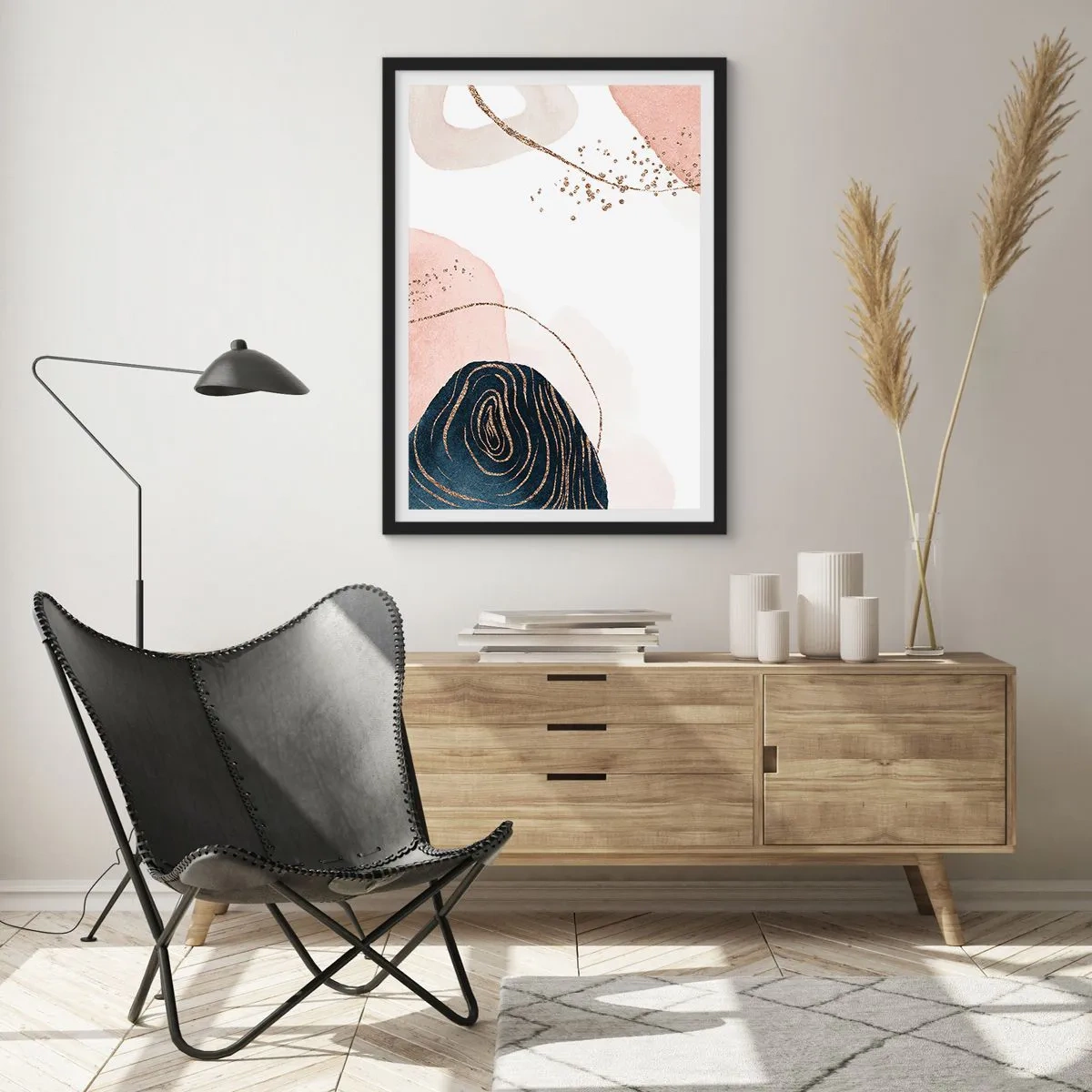Affiche dans un cadre noir - Poster - Tout coule - 40x50 cm