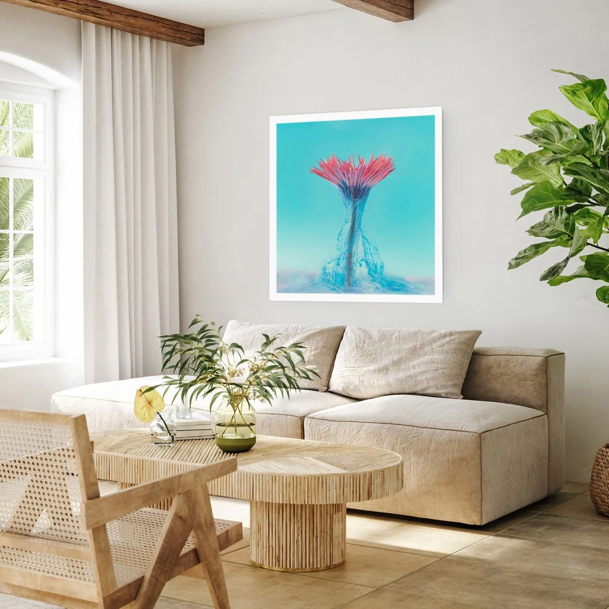 Affiche - Poster - Dans une étreinte vivifiante - 60x60 cm