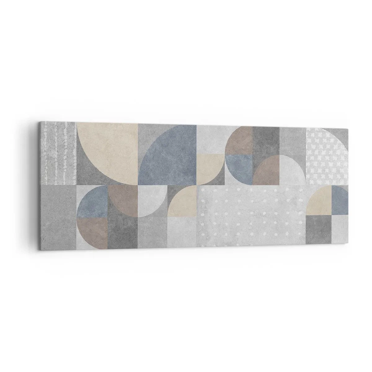 Impression sur toile - Image sur toile - Motif géométrique dans des tons pastel - 140x50cm - Fantaisie de la céramique - Décoration murale moderne pour le salon et la chambre ARTTOR