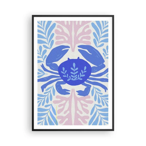 Affiche dans un cadre noir - Poster - Comme une fleur de mer - 70x100 cm