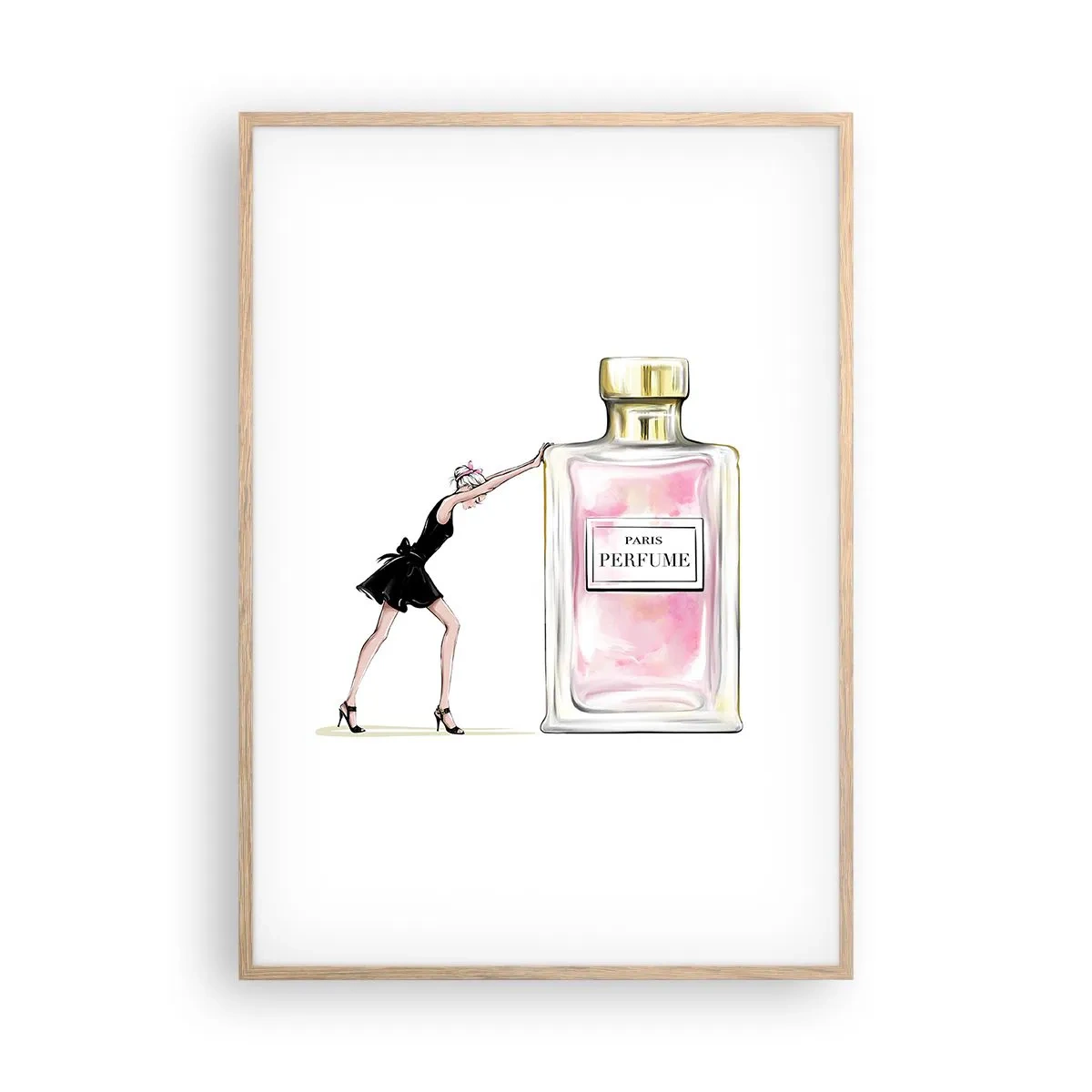 Affiche dans un chêne clair - Poster - L'essence des femmes - 70x100 cm