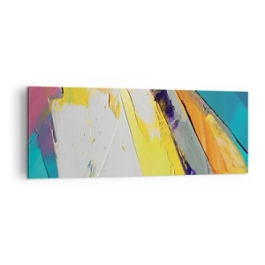 Impression sur toile - Image sur toile - Une composition abstraite aux couleurs intenses - 140x50cm - Anatomie du monde - Décoration murale moderne pour le salon et la chambre ARTTOR