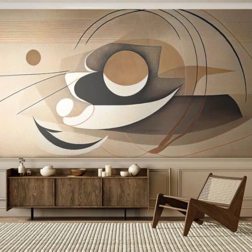 Papier Peint Autocollant Deluxe Sticker - Composition : l'essence des choses - Abstraction, Moderne, Morceau - 450x315 cm