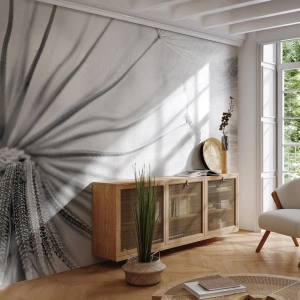 Papier Peint Photo Premium Canvas - Aigrette avant son envol - Minimalisme, Délicat, Fleur - 500x350 cm