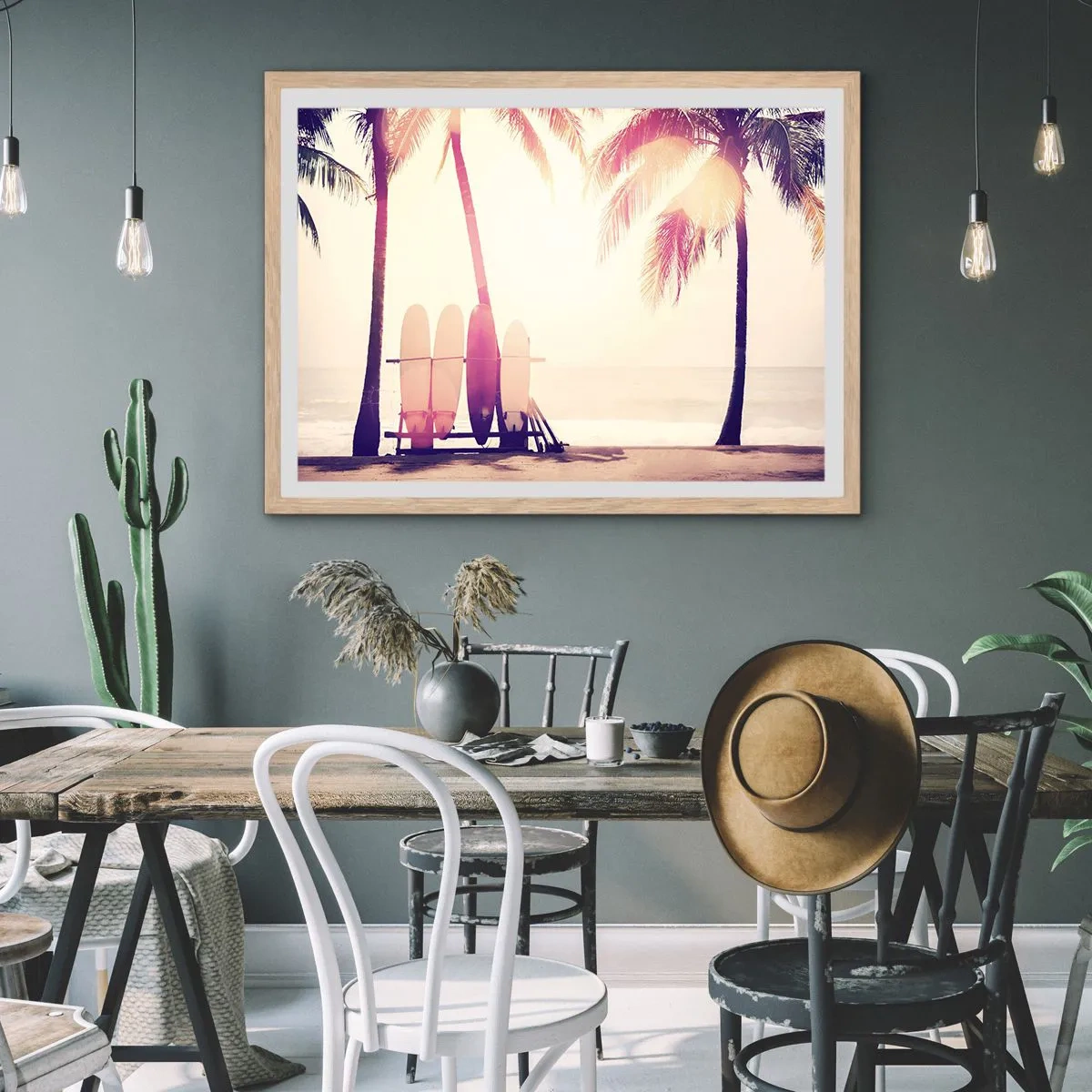 Affiche dans un chêne clair - Poster - Ca va être une journée magnifique - 40x30 cm