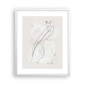 Affiche dans un cadre blanc - Poster - Trompe l'oeil - 40x50 cm