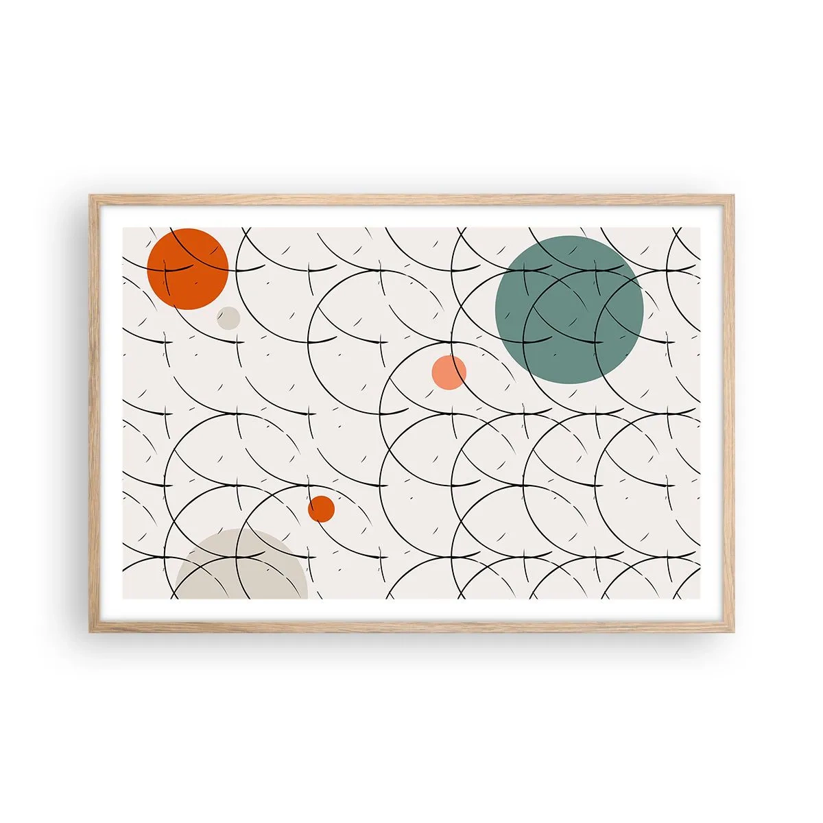 Affiche dans un chêne clair - Poster - Dans l'esprit pop art - 91x61 cm