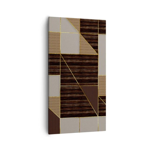 Impression sur toile - Image sur toile - Mozaique de bronze et d'or - 55x100 cm