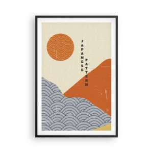 Affiche dans un cadre noir - Poster - Dans l'esprit japonais - 61x91 cm
