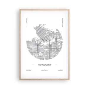 Affiche dans un chêne clair - Poster - Anatomie de Vancouver - 70x100 cm