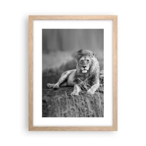 Affiche dans un chêne clair - Poster - Sieste royale - 30x40 cm