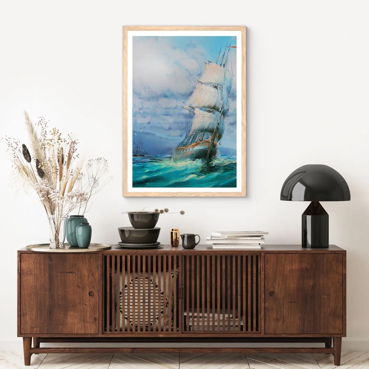 Affiche dans un chêne clair - Poster - Vents favorables - 40x50 cm