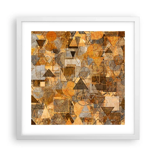 Affiche dans un cadre blanc - Poster - Le monde en forme - 40x40 cm