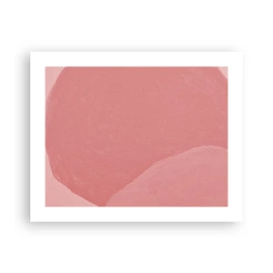 Affiche - Poster - Composition organique en rose - 50x40 cm