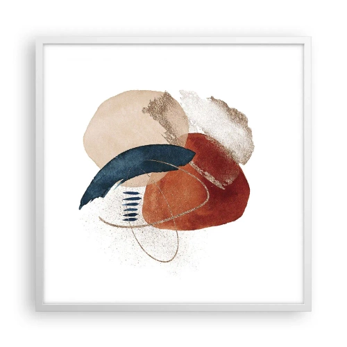 Affiche dans un cadre blanc - Poster - Composition ovale - 60x60 cm