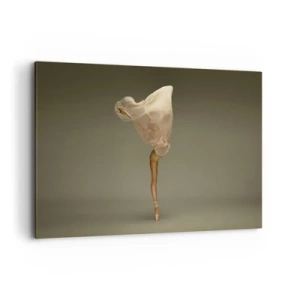 Impression sur toile - Image sur toile - Une danseuse flottant dans les airs avec du tissu - 120x80cm - Il va bientôt s'envoler - Décoration murale moderne pour le salon et la chambre ARTTOR