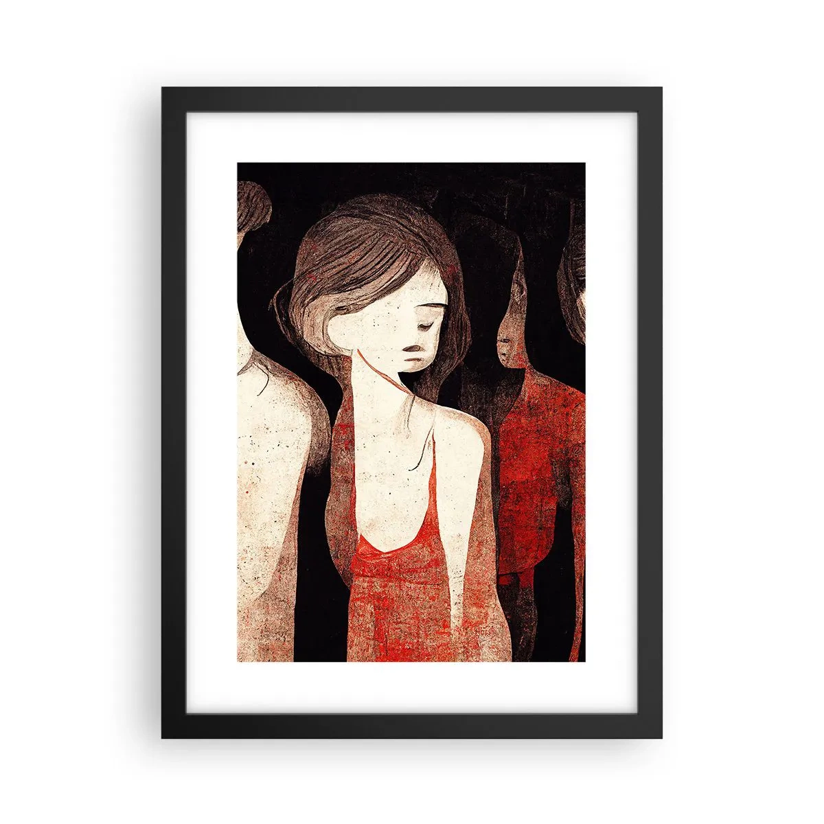 Affiche dans un cadre noir - Poster - Madones des ténèbres - 30x40 cm