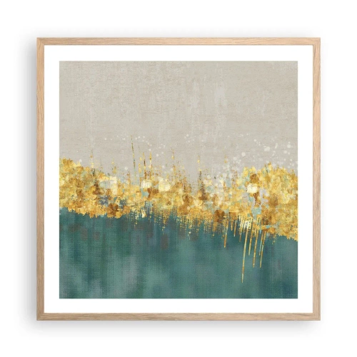 Affiche dans un chêne clair - Poster - La frontière dorée - 60x60 cm