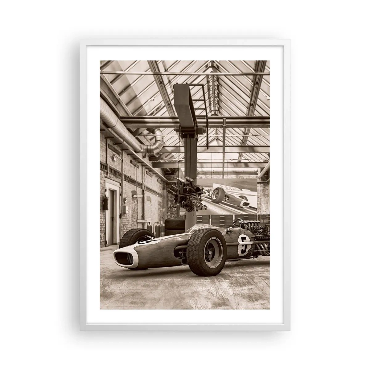 Affiche dans un cadre blanc - Poster - Le repos du guerrier - 50x70 cm