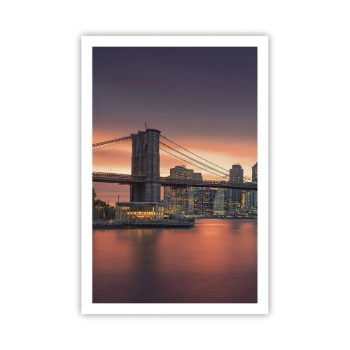 Affiche - Poster - Immergé dans le silence lilas - 61x91 cm