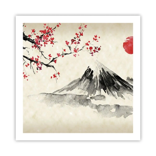 Affiche - Poster - Tomber amoureux du Japon - 60x60 cm