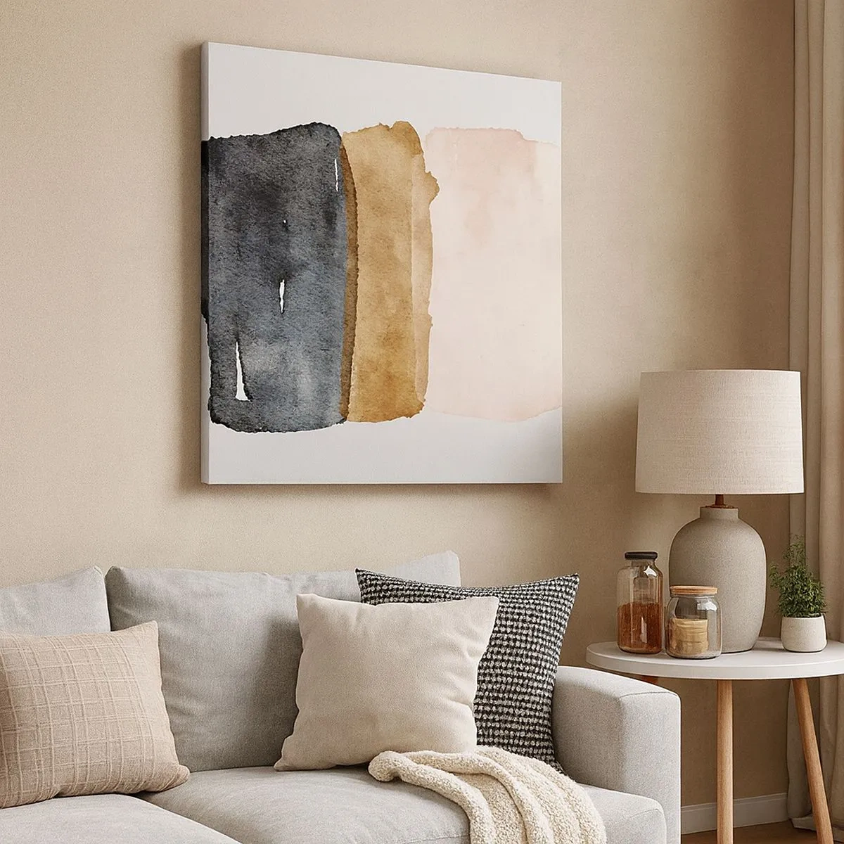 Impression sur toile - Image sur toile - Composition de couleurs de la terre - 30x30 cm