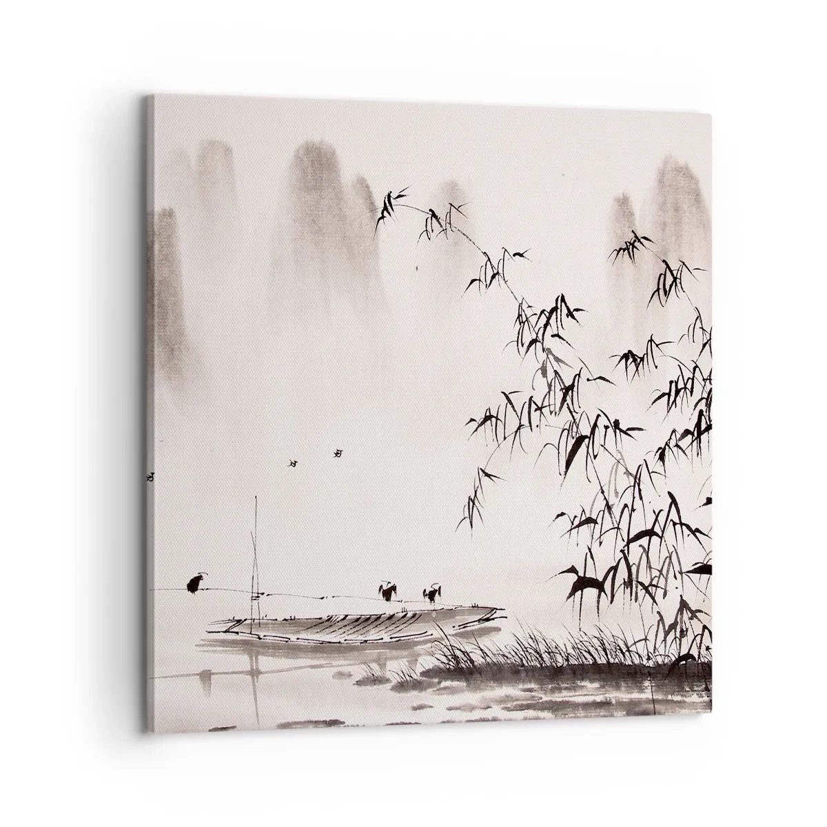 Impression sur toile - Image sur toile - Le silence des rizières - 60x60 cm