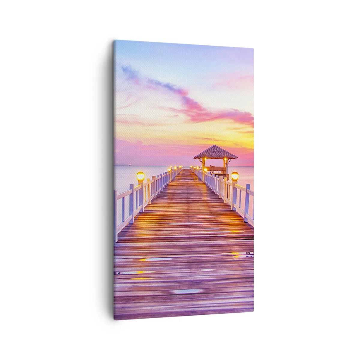 Impression sur toile - Image sur toile - Le silence lilas-doré du soir - 45x80 cm