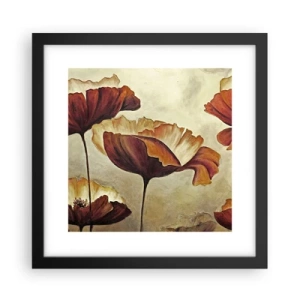 Affiche dans un cadre noir - Poster - À la lisière des champs - 30x30 cm