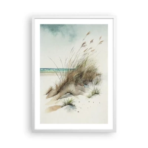 Affiche dans un cadre blanc - Poster - Recouvert de sable - 50x70 cm