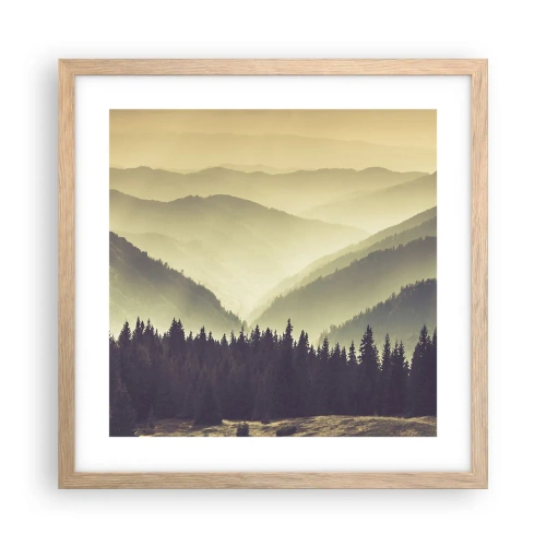 Affiche dans un chêne clair - Poster - Derrière les sept montagnes… - 40x40 cm