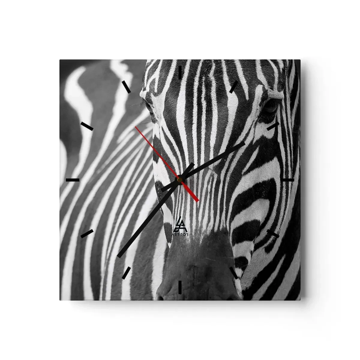 Horloge murale - Pendule murale - Le monde est noir et blanc - 40x40 cm