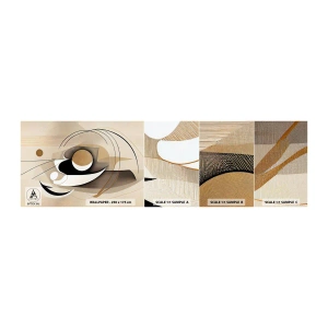 Échantillon de Papier Peint Autocollant Deluxe Sticker - Composition : l'essence des choses - Abstraction, Moderne, Morceau - 100x30 cm