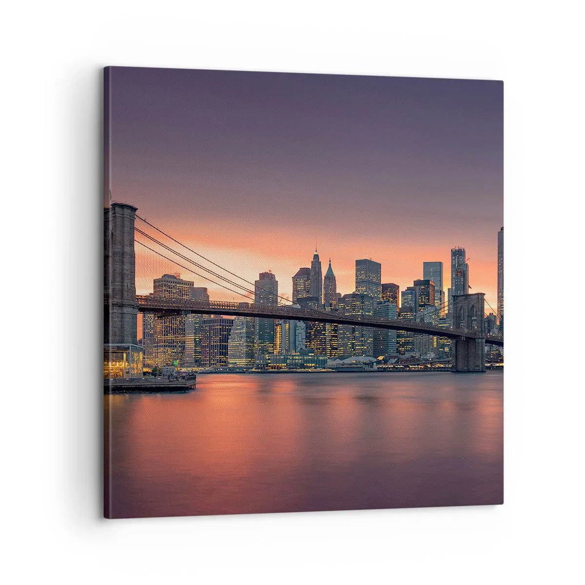 Impression sur toile - Image sur toile - Immergé dans le silence lilas - 60x60 cm