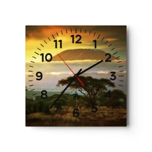 Horloge murale - Pendule murale - Un rêve de voyageur - 40x40 cm