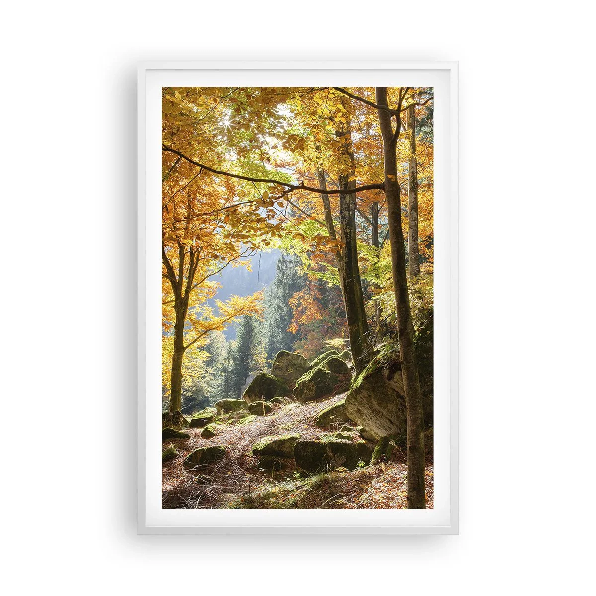 Affiche dans un cadre blanc - Poster - Il est temps de se détendre - 61x91 cm