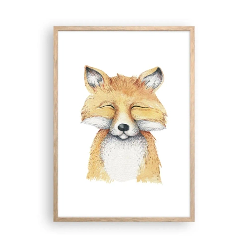 Affiche dans un chêne clair - Poster - Humeurs de renard - 50x70 cm