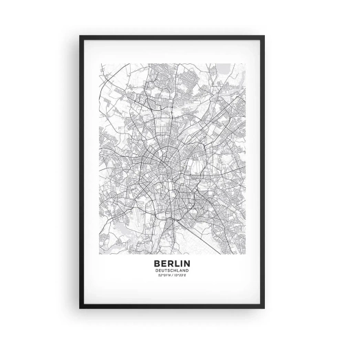 Affiche dans un cadre noir - Poster - Fleur de Berlin - 61x91 cm