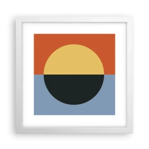 Affiche dans un cadre blanc - Poster - Composition de chaleur et de fraîcheur - 30x30 cm