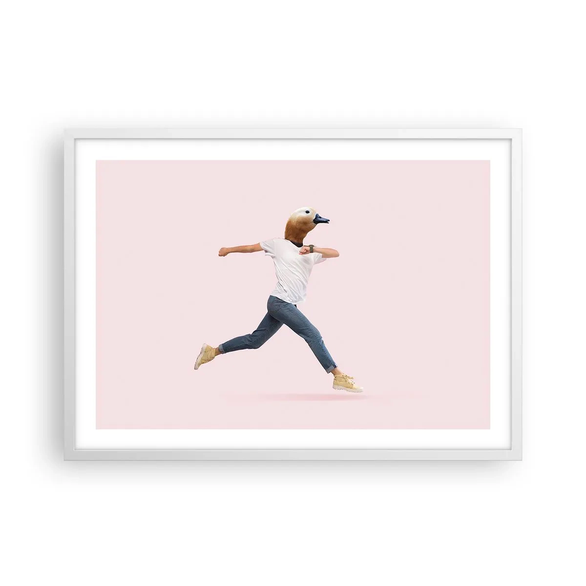 Affiche dans un cadre blanc - Poster - Une pincée d'absurdité - 70x50 cm