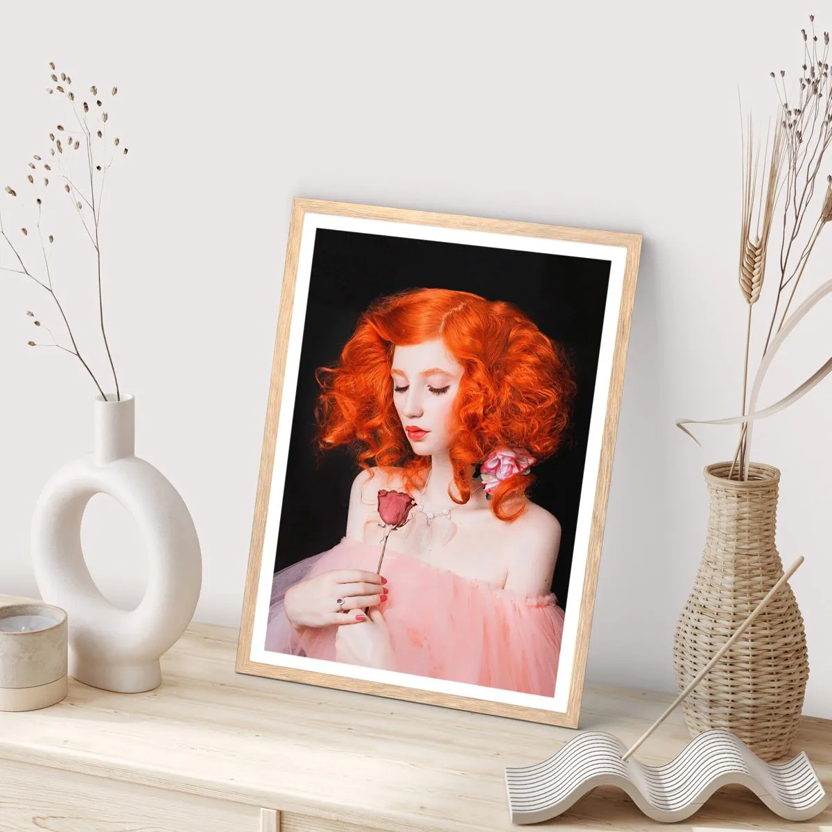 Affiche dans un chêne clair - Poster - De style baroque - 61x91 cm