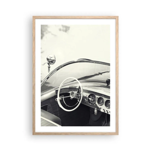 Affiche dans un chêne clair - Poster - Temps pour riche - 50x70 cm