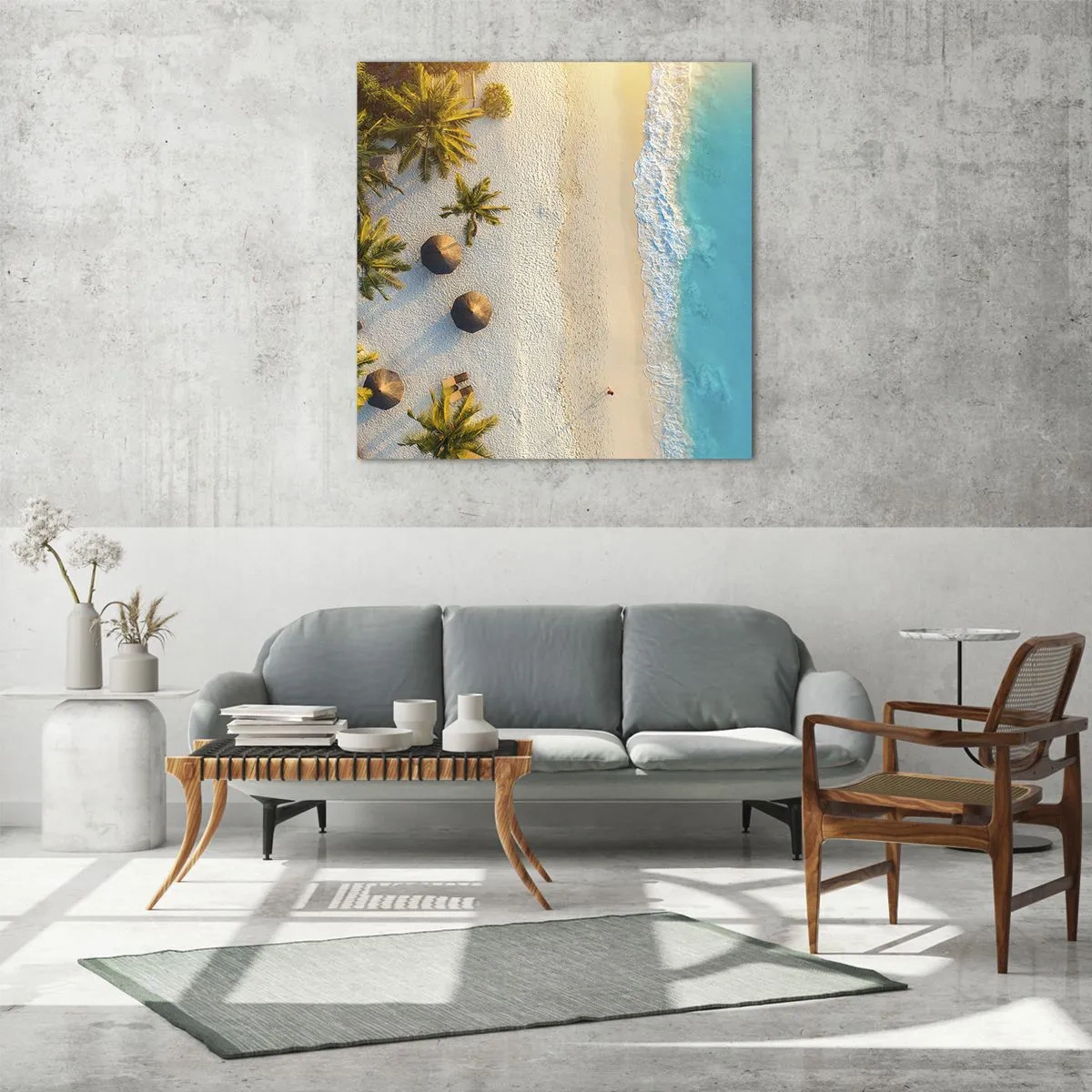 Impression sur verre - Image sur verre - Bienvenue au paradis - 70x70 cm