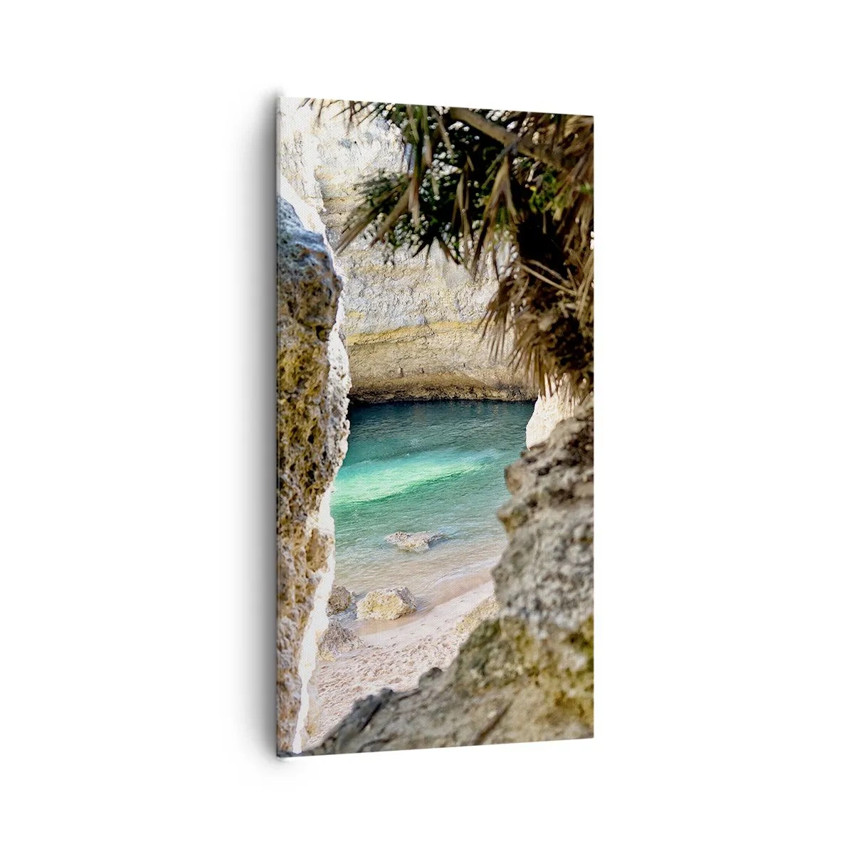Impression sur toile - Image sur toile - Baie turquoise - 65x120 cm